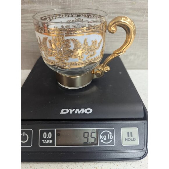 Russian Martini Pitcher and Glasses with Raised Embossed Gold Trim - Picture 10 of 10